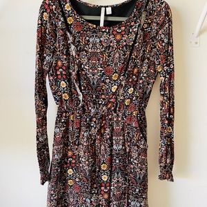 LC Long Sleeve Fall Floral Dress